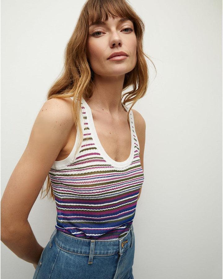 Veronica Beard Nabella Striped Knit Tank