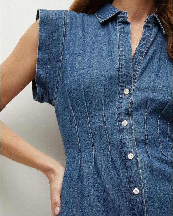 Veronica Beard - Veronica Beard Ruben Cotton Chambray Dress