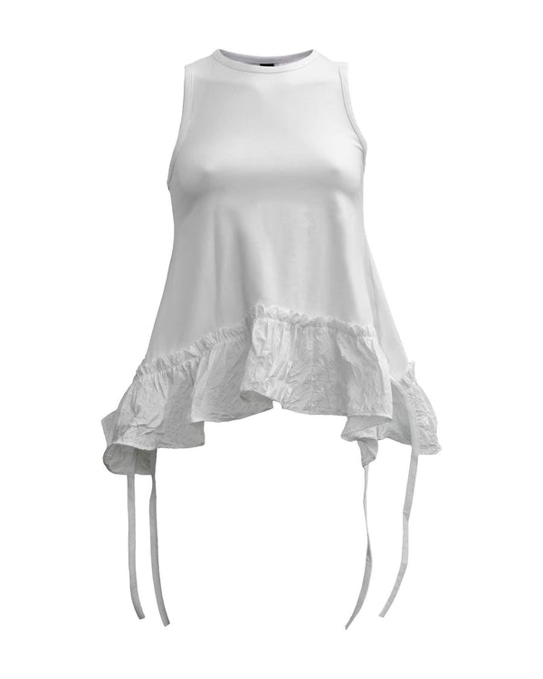 Amma - Taffeta Ruffle Tank Top