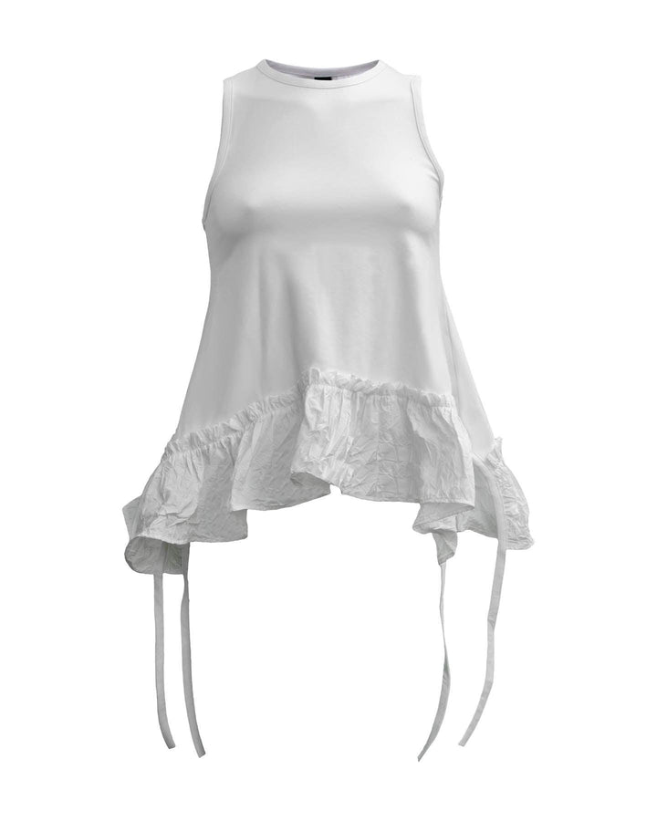 Amma - Taffeta Ruffle Tank Top