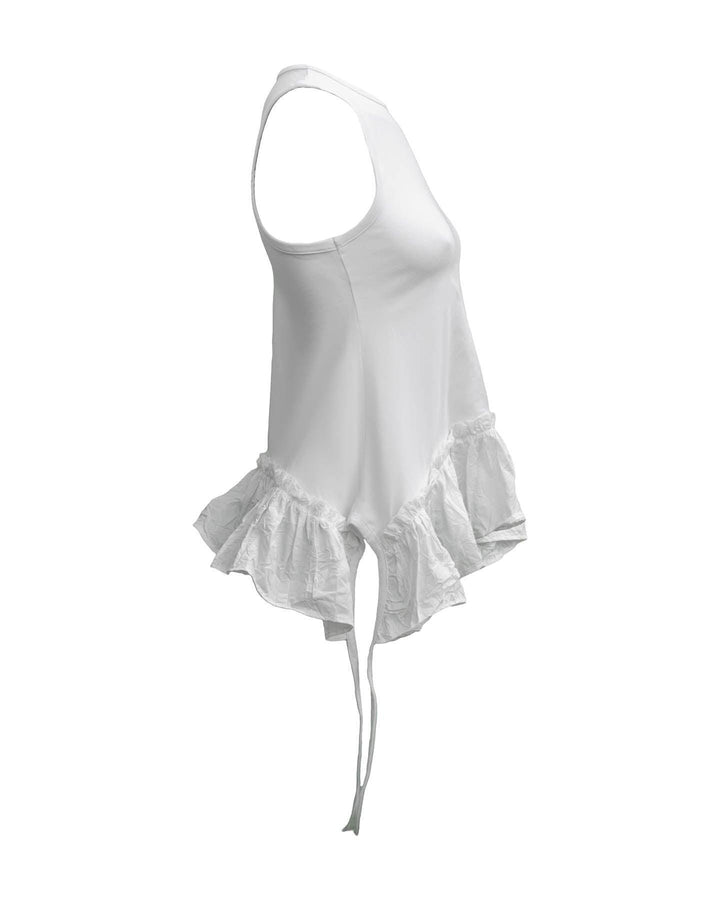 Amma - Taffeta Ruffle Tank Top