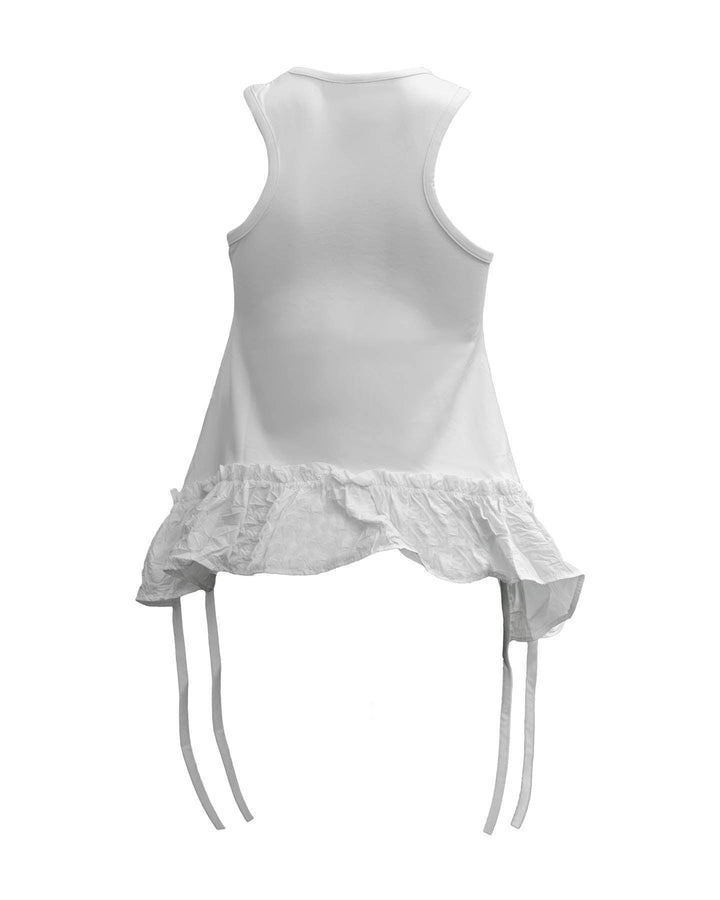 Amma - Taffeta Ruffle Tank Top