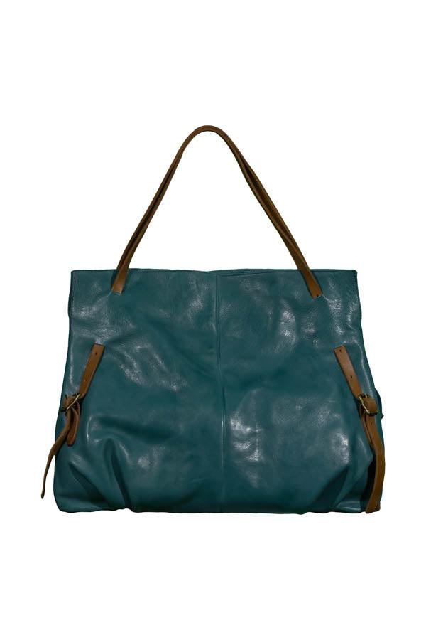 AS 98 - Zip Top Shoulder Bag Emerald