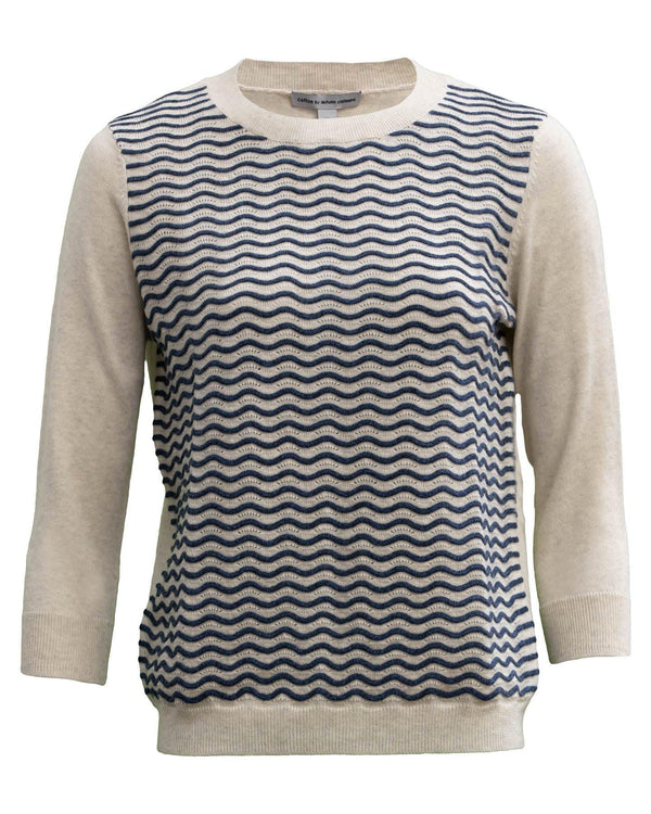 Autumn Cashmere - Wavy Stitch Crew Pull Over