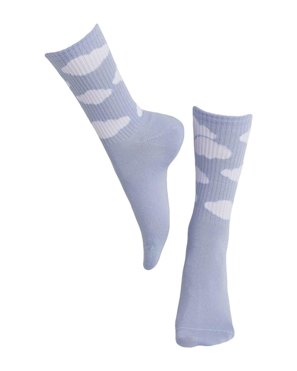Bleu Foret - Clouds Ribbed Socks