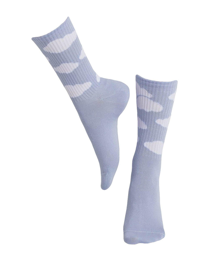 Bleu Foret - Clouds Ribbed Socks