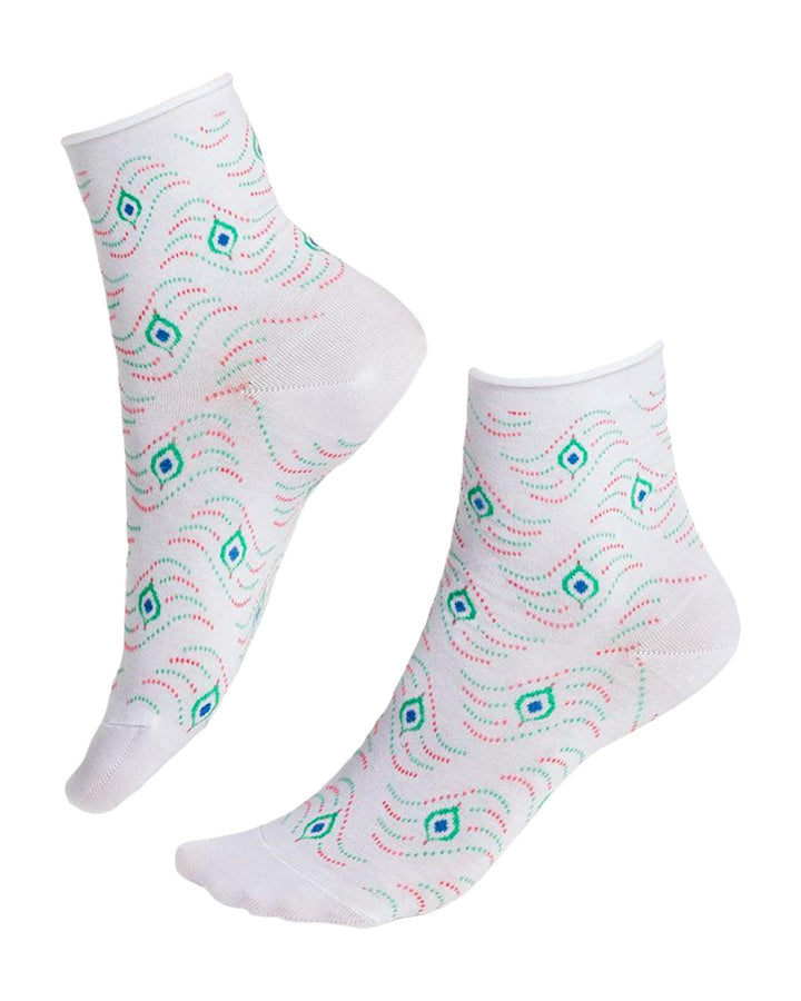Bleu Foret - Ethnic Waves Socks