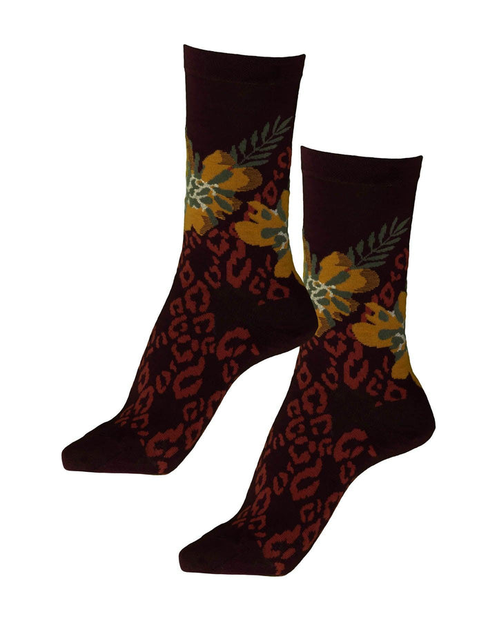 Bleu Foret - Flower Animal Pattern Socks