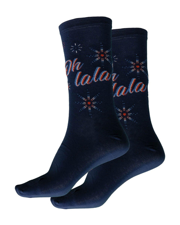 Bleu Foret - Oh La La Motif Socks