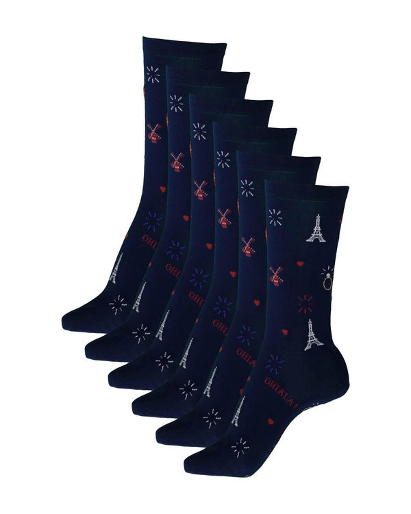 Bleu Foret - Paris By Night Socks