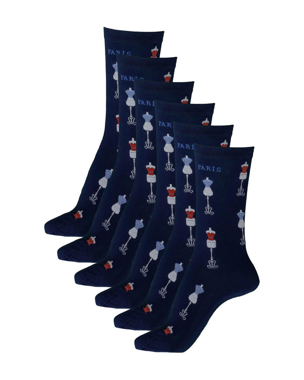Bleu Foret - Paris Couture Socks