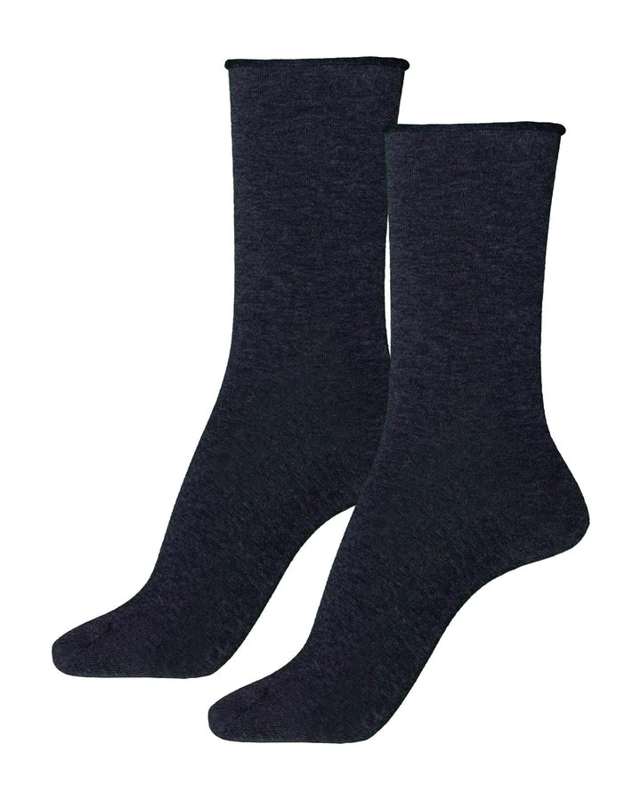 Bleu Foret - Velvet Cotton Ankle Socks
