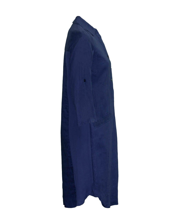 Blush No. 9 - Linen Shirt Dress Blue