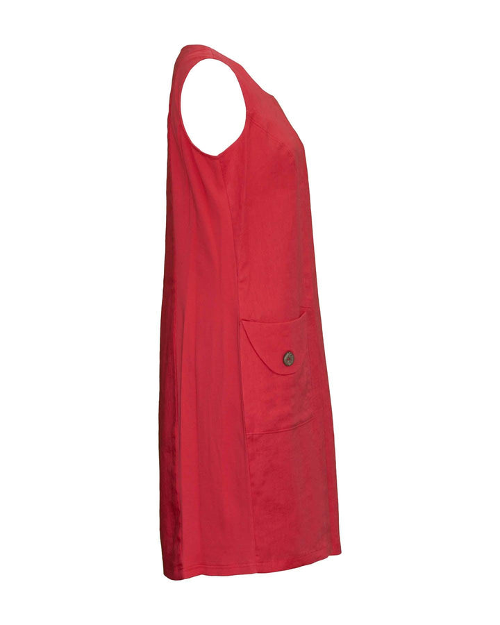 Blush No. 9 - Linen Sleeveless Dress True Red