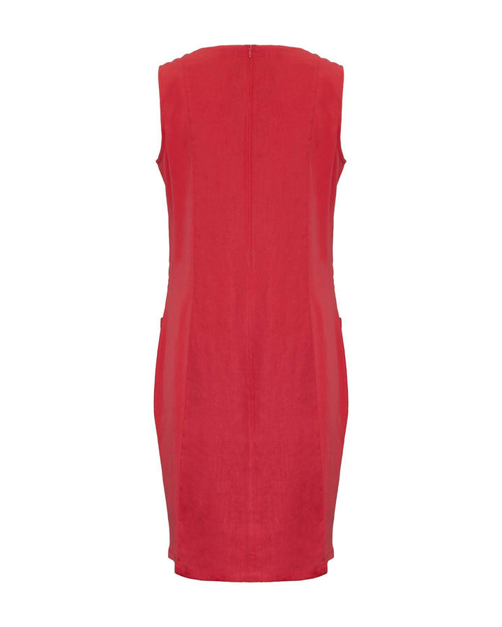 Blush No. 9 - Linen Sleeveless Dress True Red