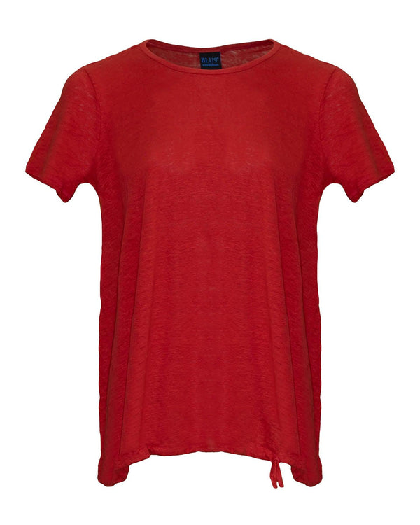 Blush No. 9 - Linen T-Shirt True Red
