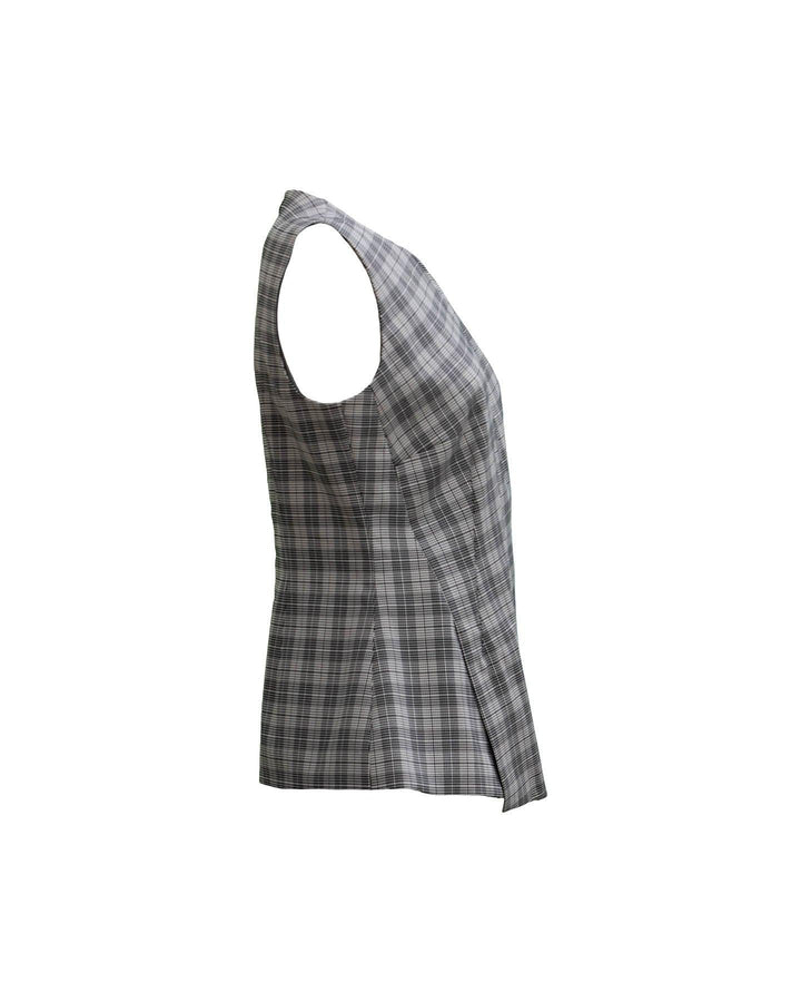 Boss - Irmala Sleeveless Plaid Top