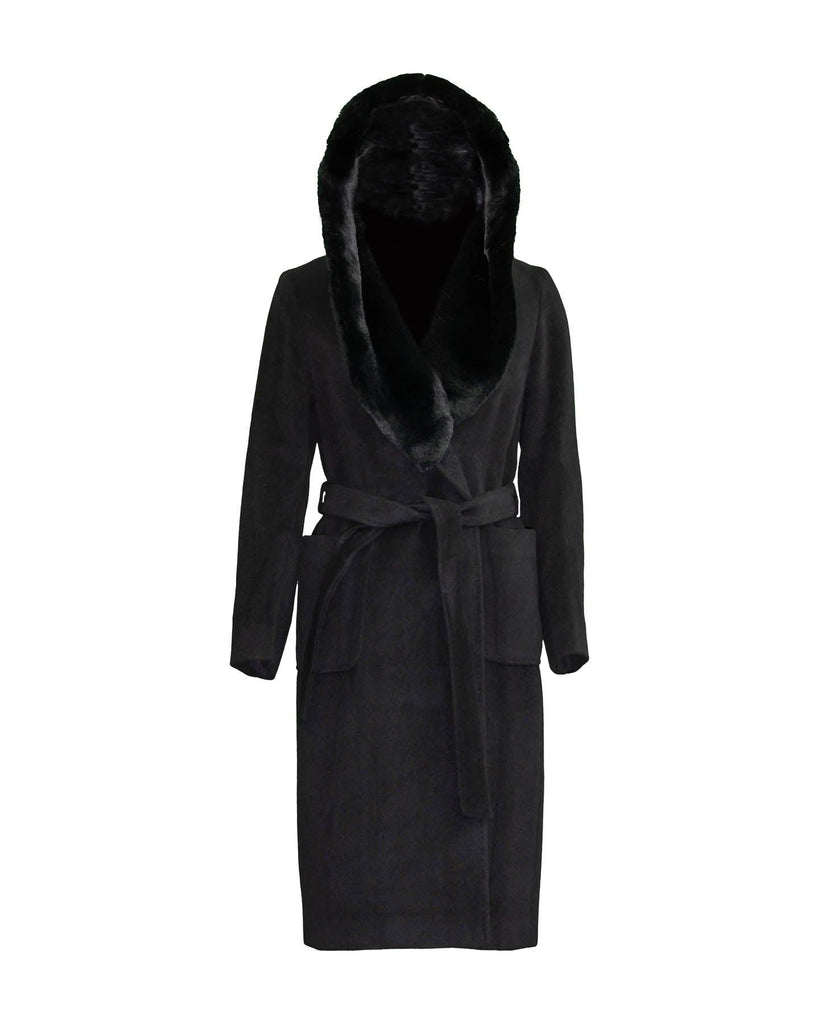 Cinzia Rocca - Long Hooded Coat Black