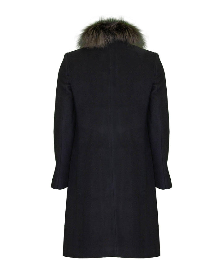 Cinzia Rocca - Virgin Wool High Collar Coat Black