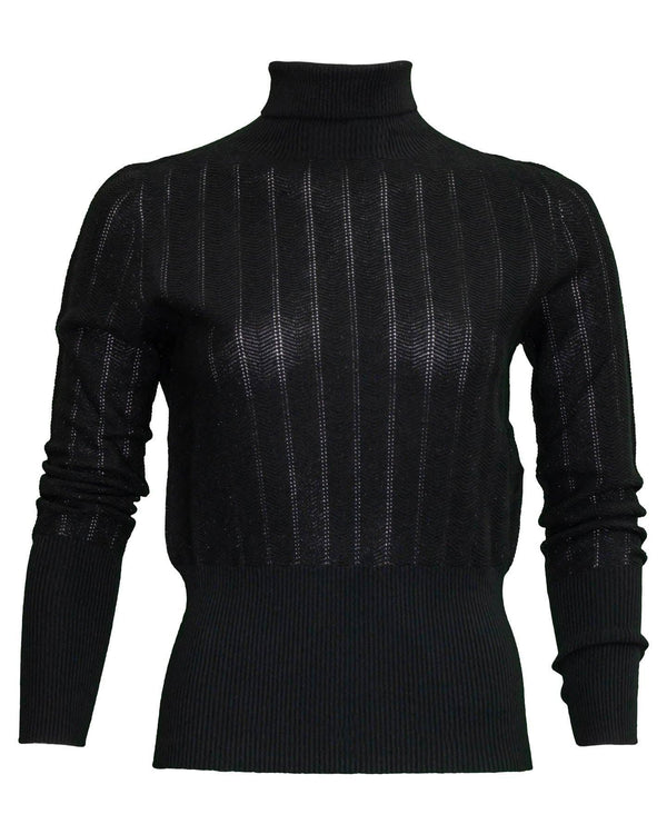 D-Exterior - Chevron Turtleneck Pullover