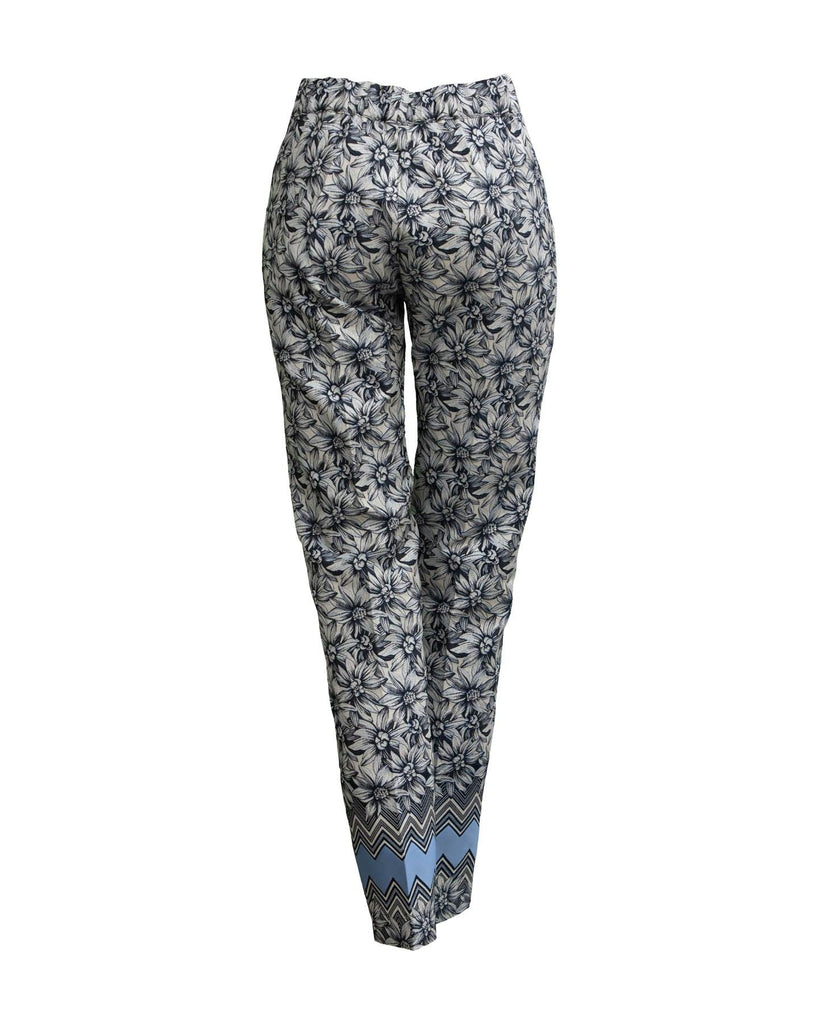 D-Exterior - Floral Print Pull-on Pants