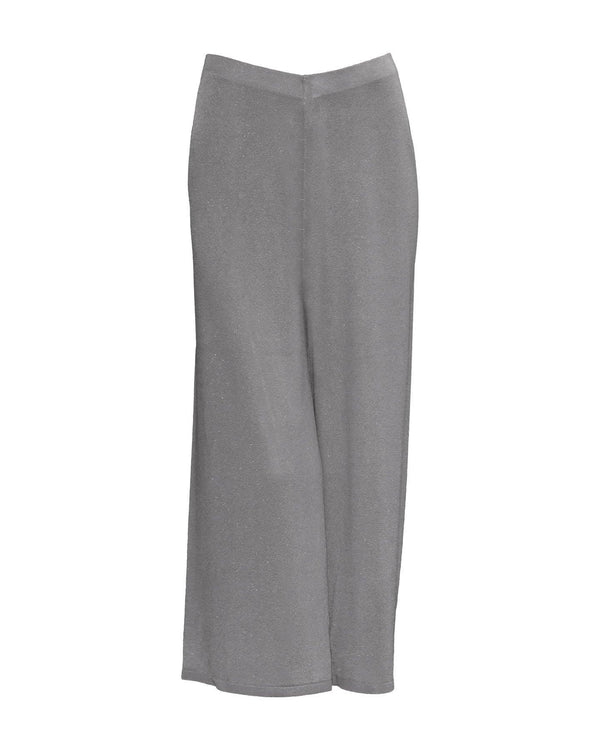 D-Exterior - Knit Wide Leg Pants Graphite