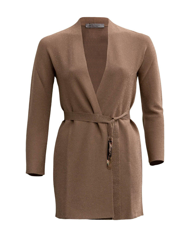 D-Exterior - Lurex Ribbed Cardigan