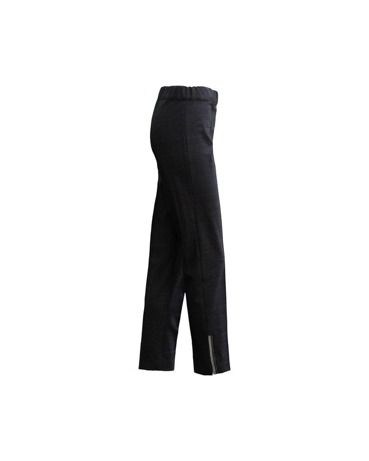 D-Exterior - Plaid Pull-on Pants