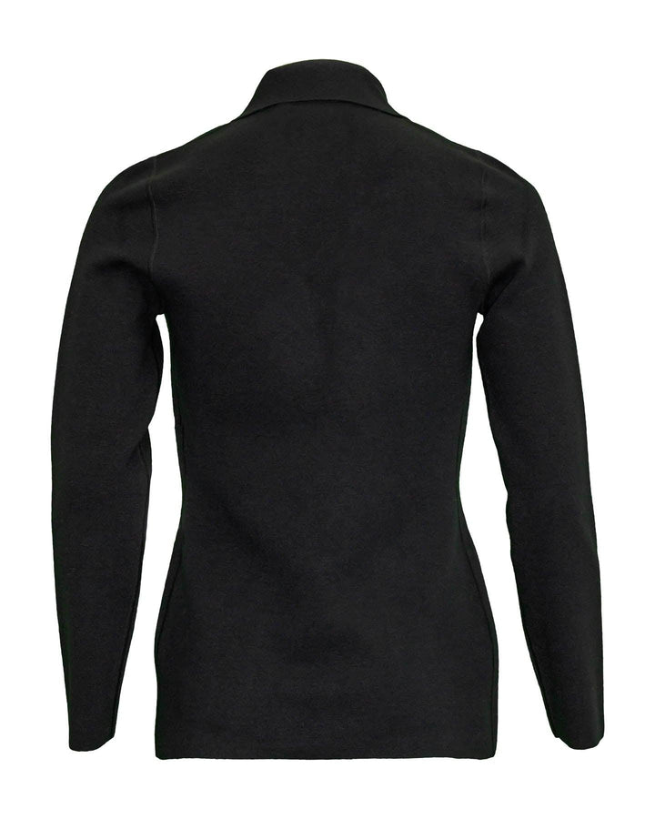 D-Exterior - Reversible Doubleface Wool Blazer in Black