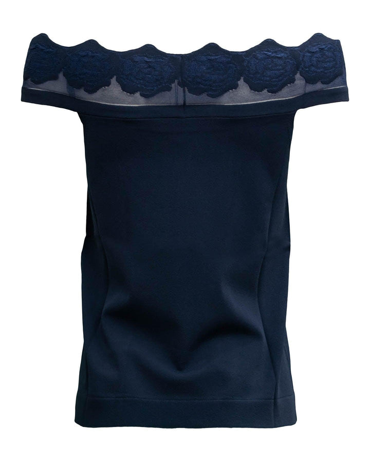 D-Exterior - Scalloped Off-shoulder Top