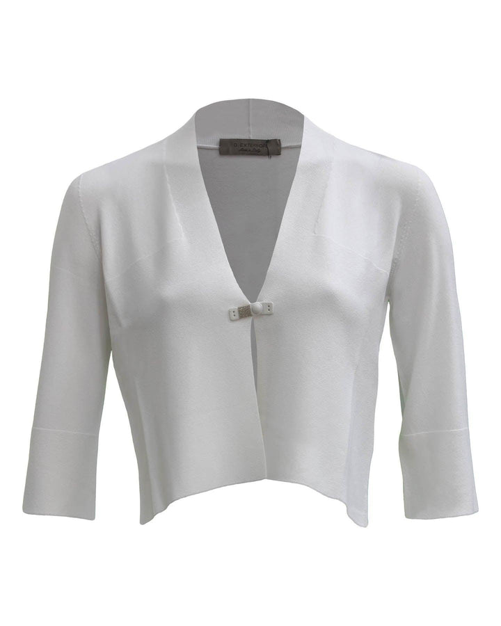D-Exterior - Short Cardi-White