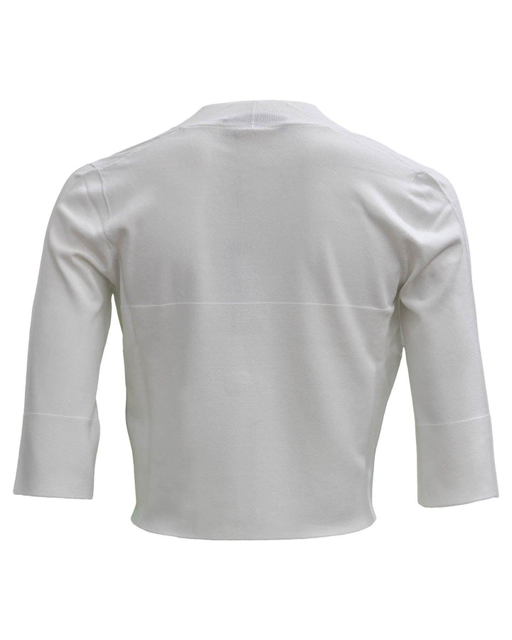D-Exterior - Short Cardi-White