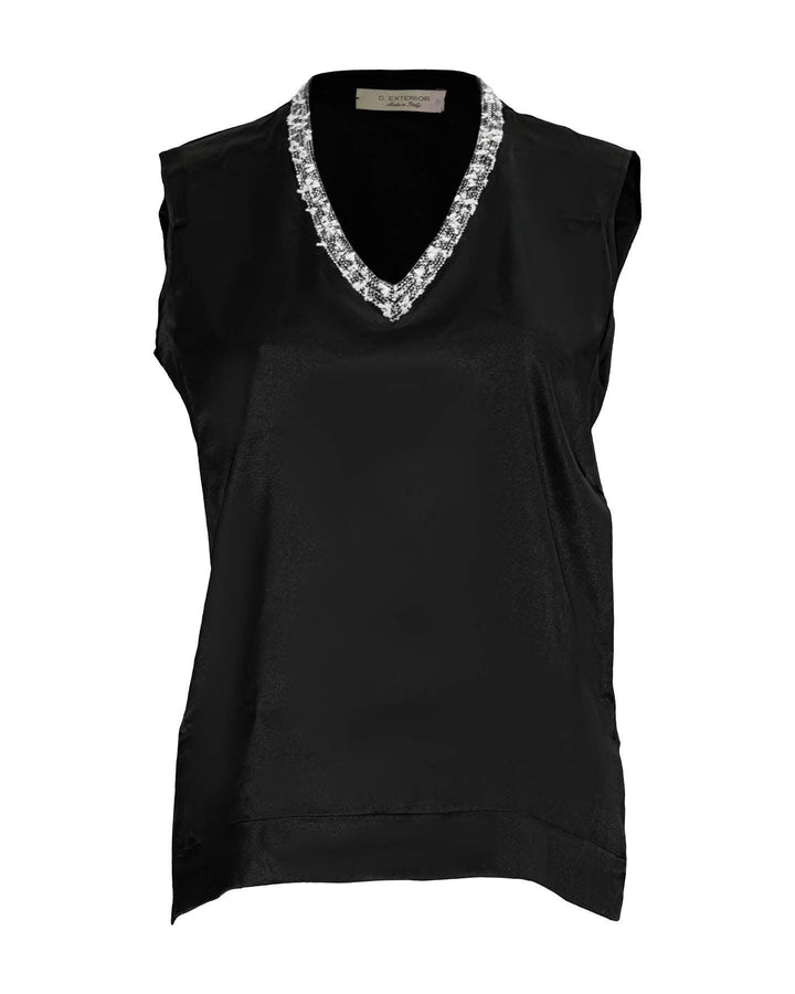 D-Exterior - Silk V-Neck Shell