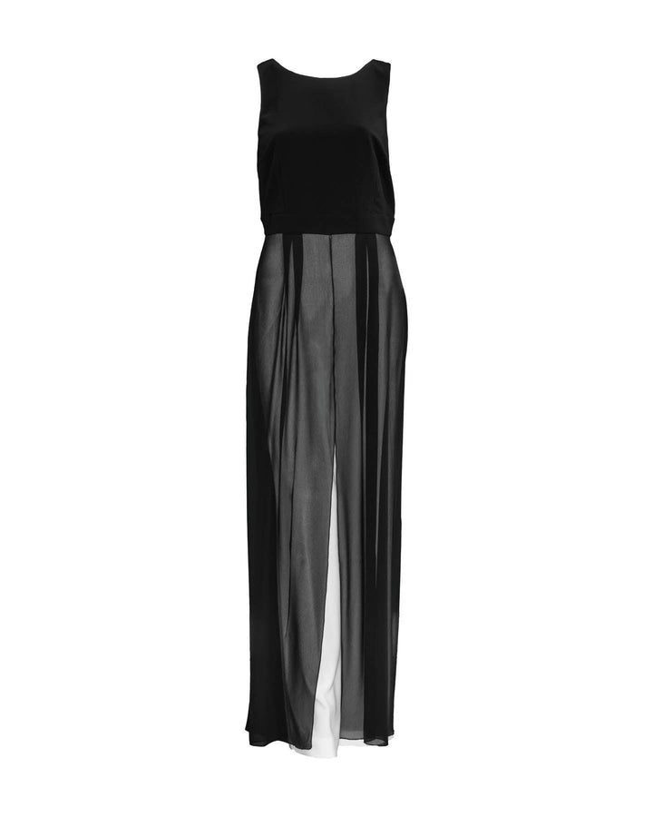 D-Exterior - Sleeveless Sheer Jumpsuit