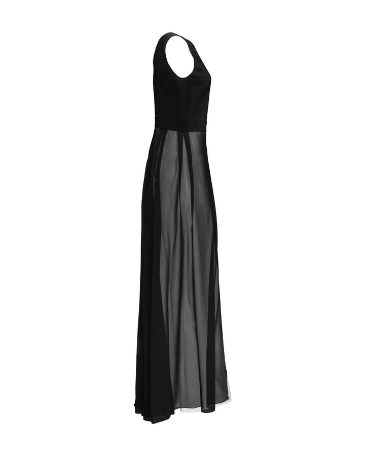 D-Exterior - Sleeveless Sheer Jumpsuit