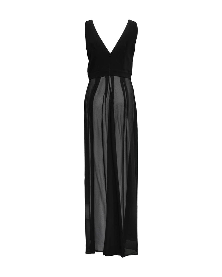 D-Exterior - Sleeveless Sheer Jumpsuit