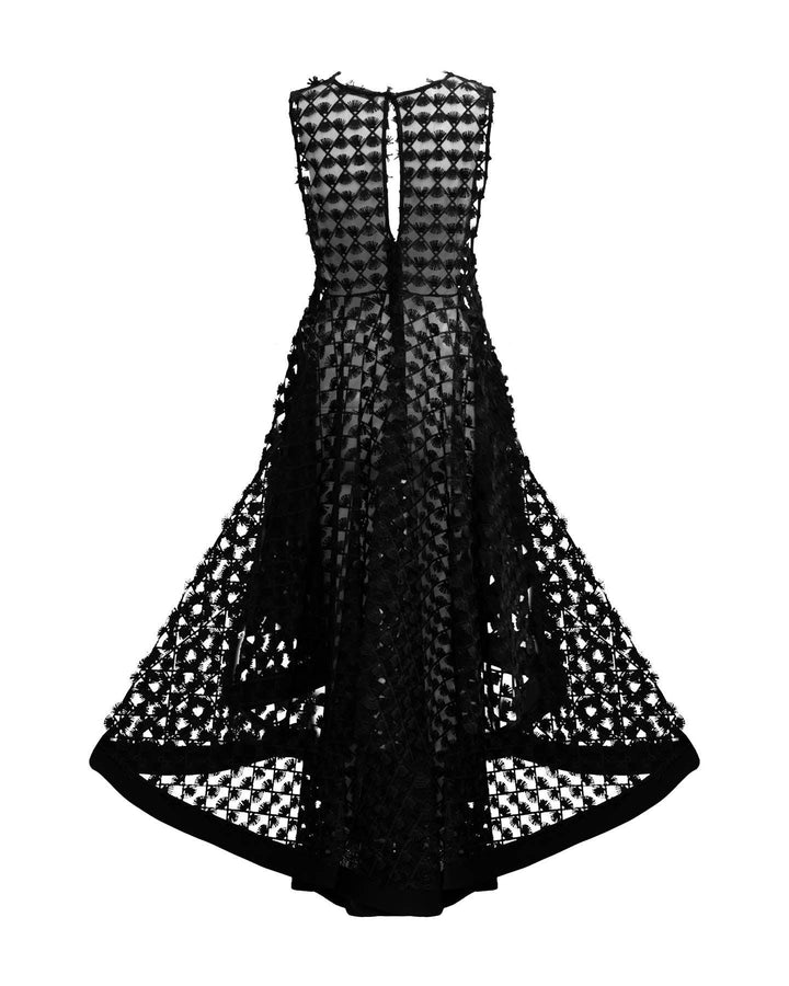 D-Exterior - Sleeveless Tulle Fringe Jacket