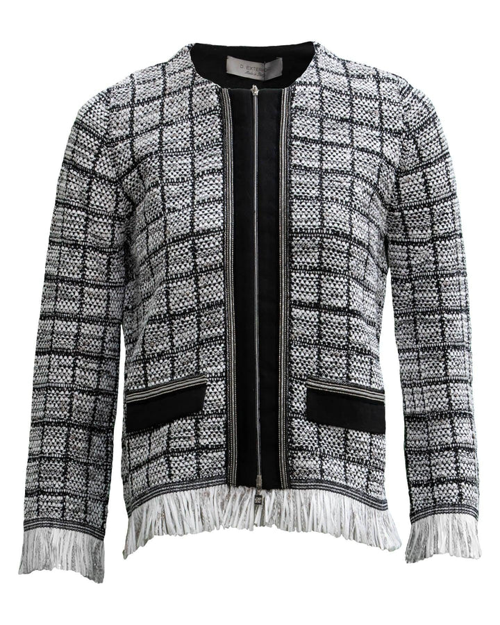 D-Exterior - Tweed Fringe Jacket