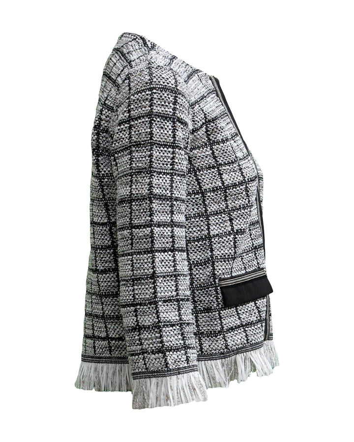 D-Exterior - Tweed Fringe Jacket
