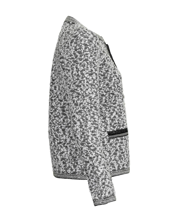 D-Exterior - Tweed Snap Front Jacket