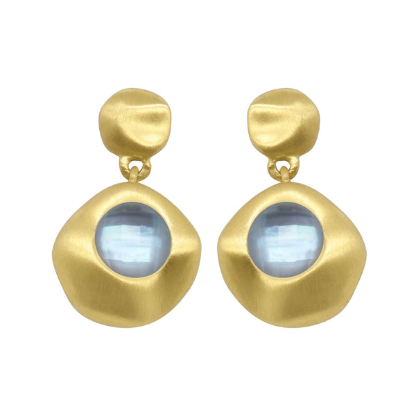 Dean Davidson - Mar Gemstone Mini Drop Earrings Blue Topaz