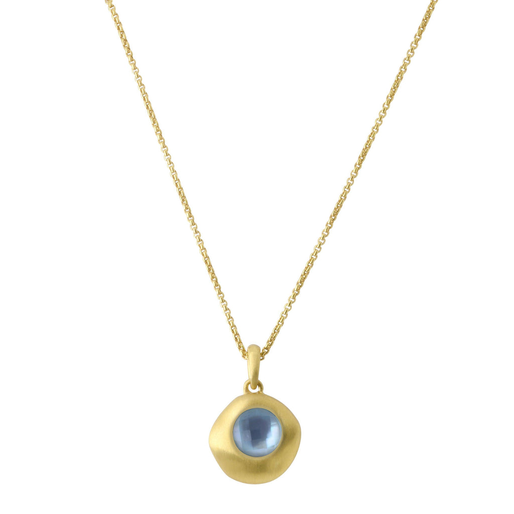 Dean Davidson - Mar Gemstone Mini Drop Pendant Necklace Blue Topaz