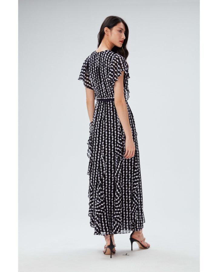 Diane Von Furstenberg - Bleuet Dot Print Maxi Dress