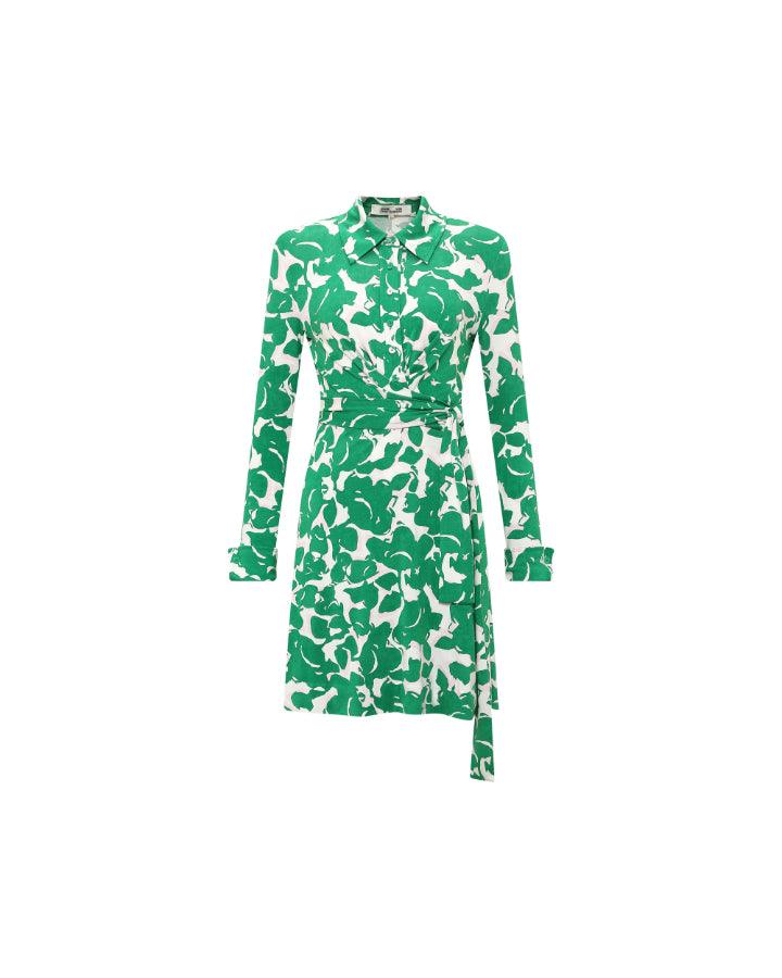 Diane Von Furstenberg - Didi Green Floral Dress