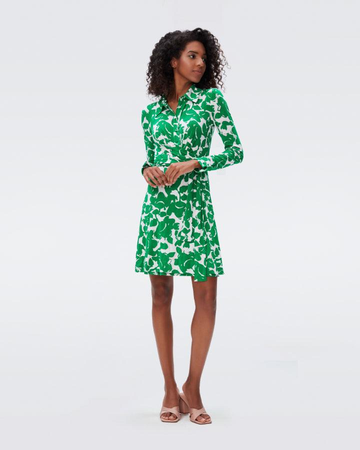 Diane Von Furstenberg - Didi Green Floral Dress