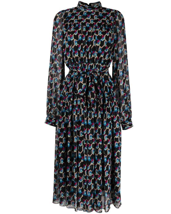 Diane Von Furstenberg - Kent Geo Illusion Print Dress