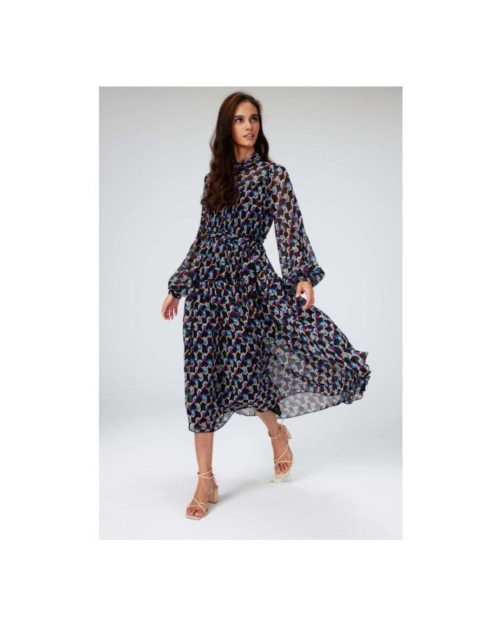 Diane Von Furstenberg - Kent Geo Illusion Print Dress