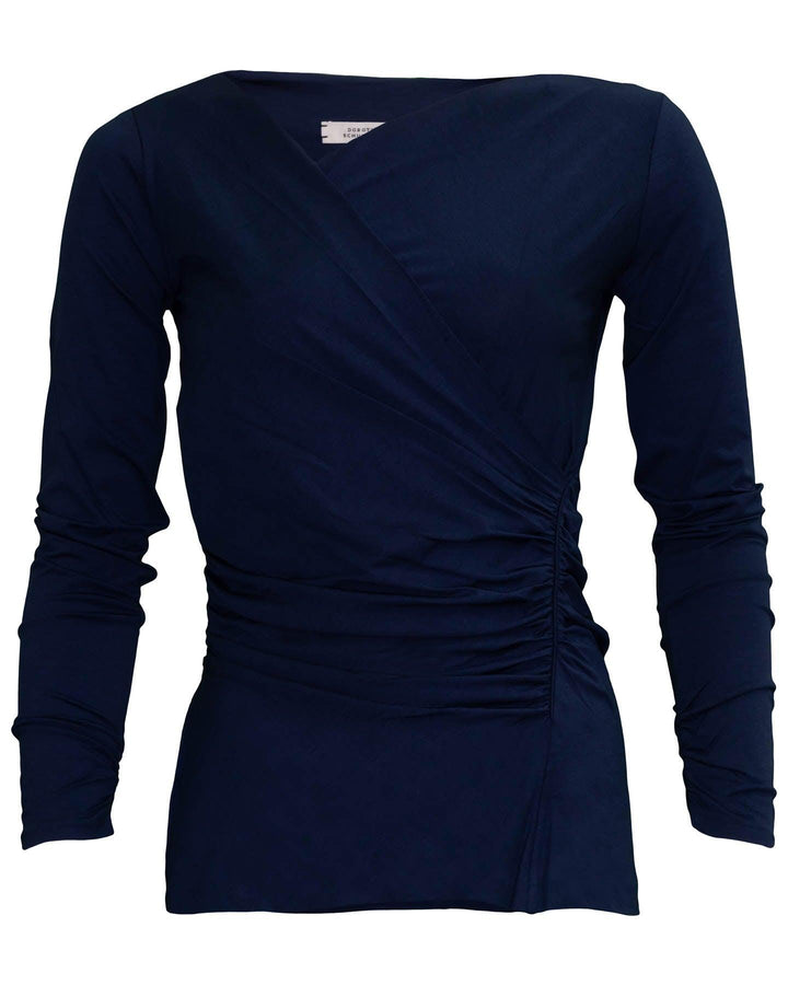 Dorothee Schumacher - Fascinating Drapes Long Sleeve Top Sapphire