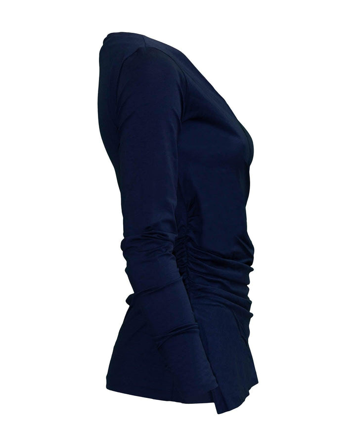 Dorothee Schumacher - Fascinating Drapes Long Sleeve Top Sapphire