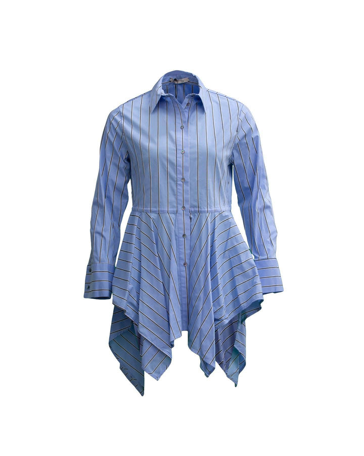Dorothee Schumacher - Striped Handkerchief Hem Blouse